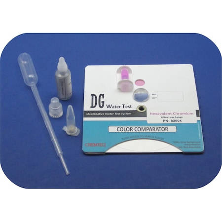 Chemteq Hexavalent Chromium DG Water Test Ultra Low Range with gray compansation Scale 82004